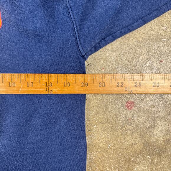 Thrasher Flame Logo Hoodie Men’s Small Navy Blue Skate Pullover Y2K Style - Picture 8 of 9